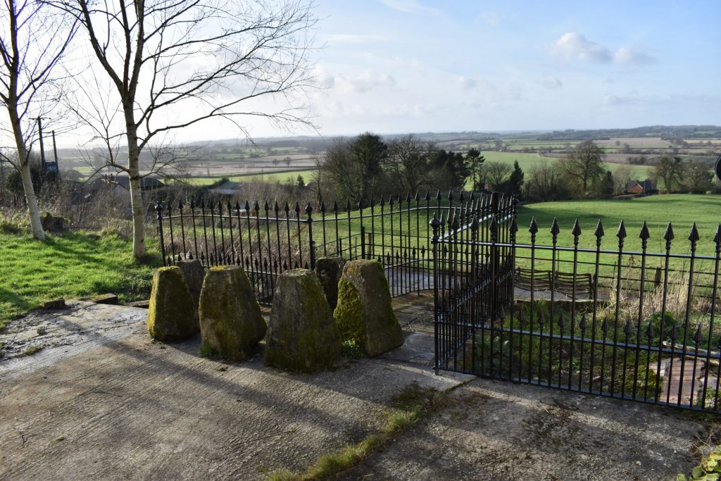 Countryside in Royal Wooton Bassett with bespoke railings in the foreground.