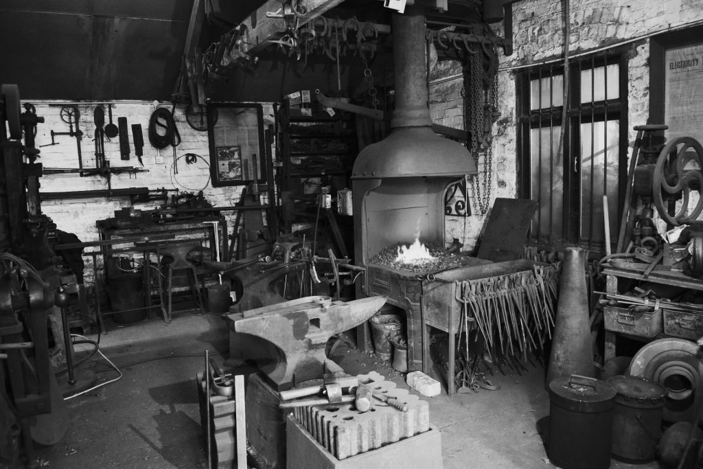 The Blacksmith Shop forge.