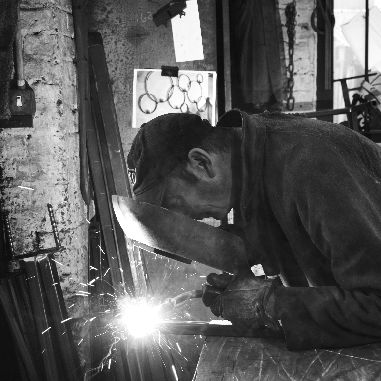 Metalworking in The Blacksmith Shop forge.