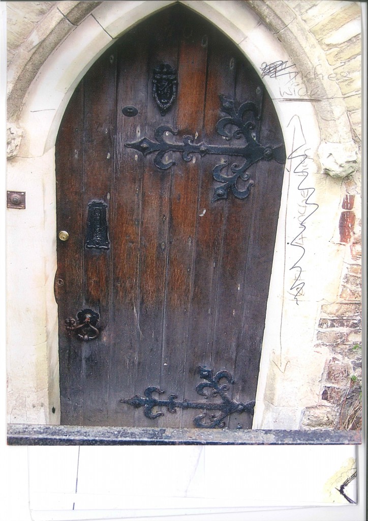 Church door hinges.