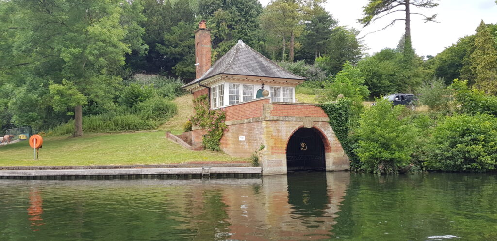 Stunning riverside gates fitted to a boat house by the Thames.