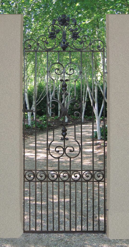 A stunning Osborne wrought iron garden gate.